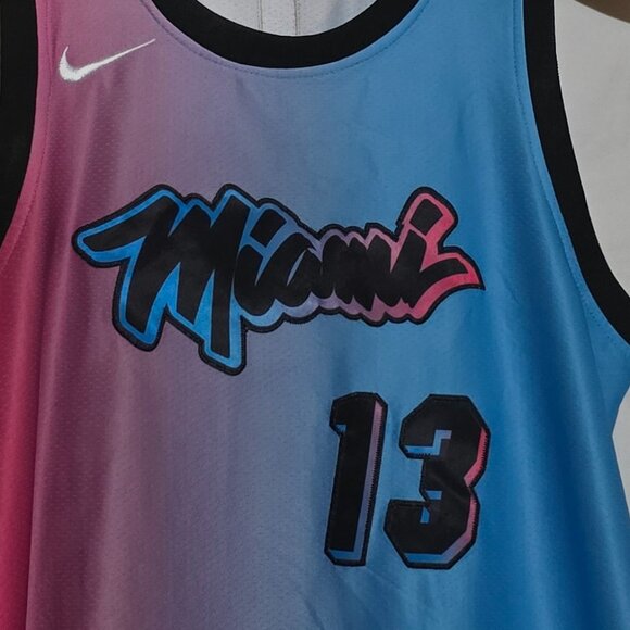 Nike Connect NBA Auth Miami Heat Vice City Edition #13 Bam Adebayo Jersey - L* - Picture 2 of 5